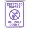 LILAC METAL RECYCLED WATER SIGN 75MM X 100MM