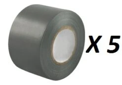 SILVER DUCT TAPE 48MM X 30M – 5 PACK
